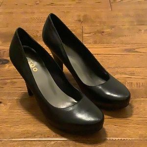 Me Too Black Vegan Leather High Heels